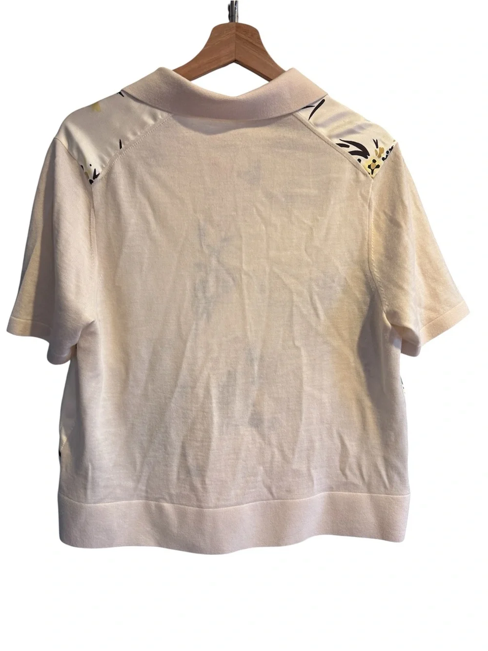 Tory Burch Silk Front Polo shirt xl